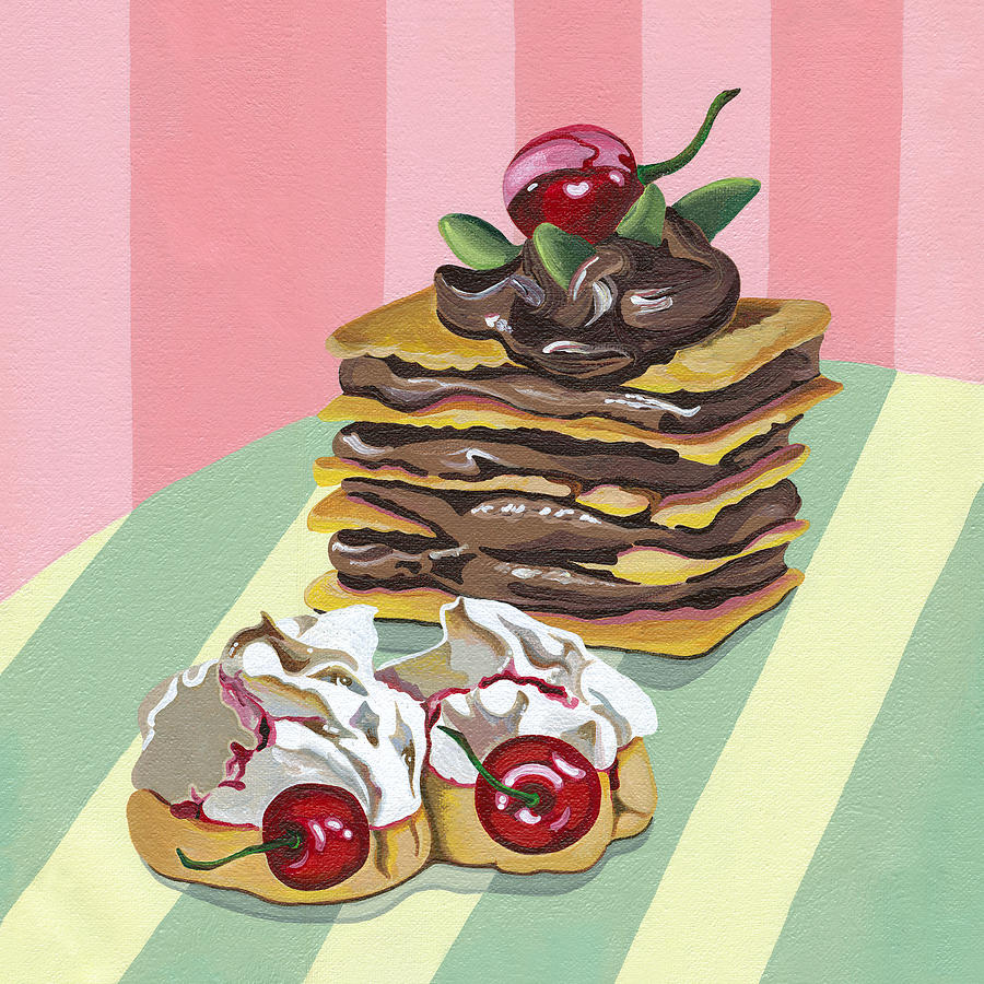 Cake Painting - Almond Cake by Shirley Radebach