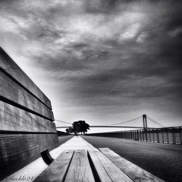 Bridge Photograph - Alone  #fromwhereisat #brooklyn by Hector Lopez ✨