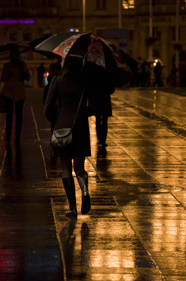 Alone In The Rain Photograph By Ksenija Spanec