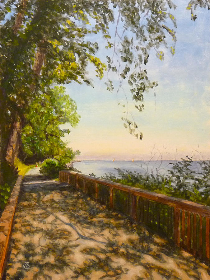 Along the Bay Painting by Joe Bergholm
