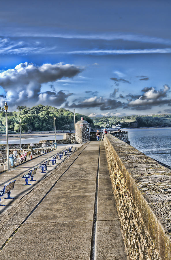 Along The Harbour Wall Photograph by Steve Purnell