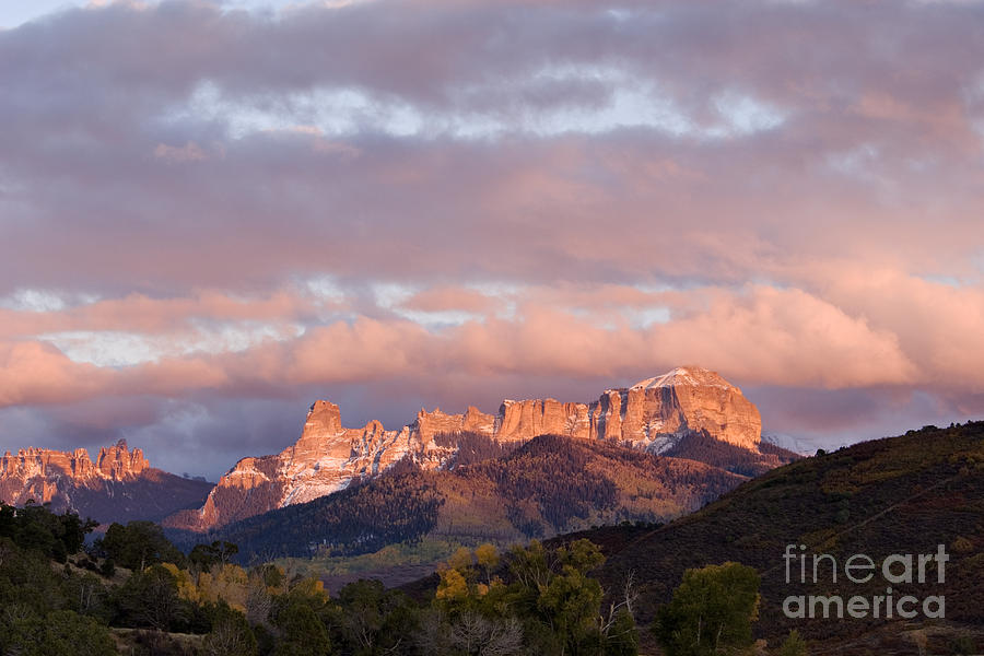Alpenglow On The Cimarron Mountains - D003083a Photograph