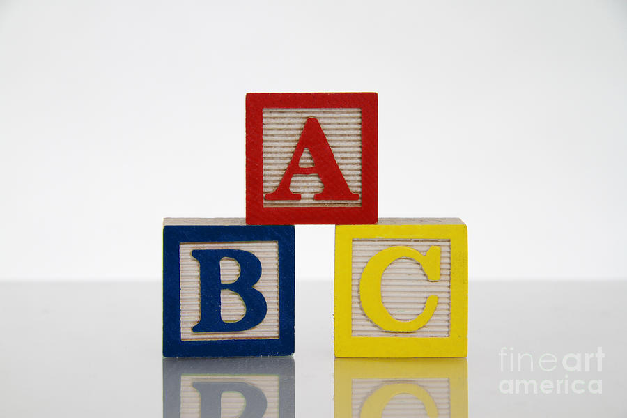 Alphabet Blocks Photograph by Photo Researchers, Inc.