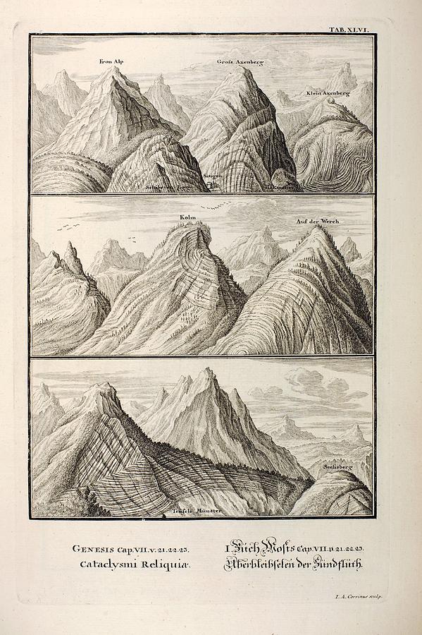 Black And White Photograph - Alpine Geology Flood Evidence Scheuchzer. by Paul D Stewart