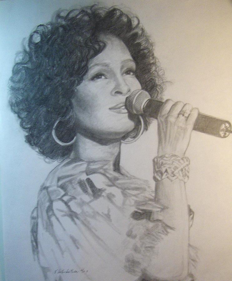 Whitney Houston Drawing - Always Love by Victoria Kader
