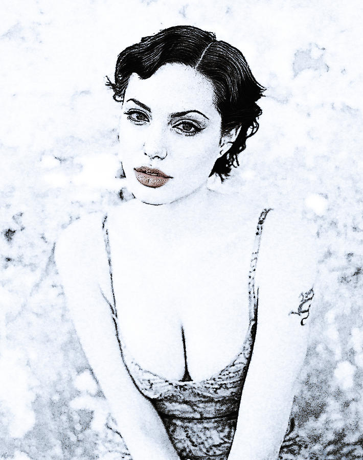 Angelina Jolie Digital Art - Am I Blue by Maynard Ellis