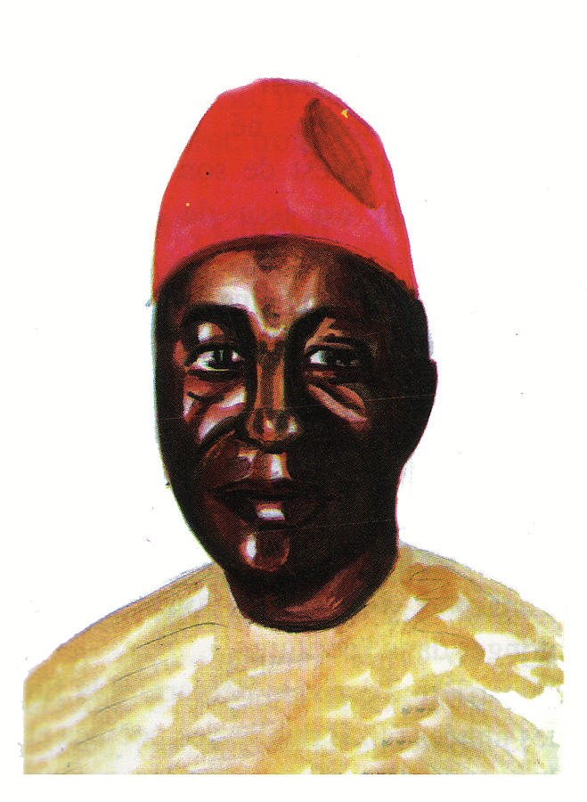 Portrait Painting - Amadou Hampate Ba by Emmanuel Baliyanga