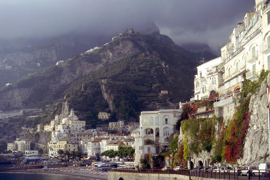 Amalfi under leaden skies Photograph by Rod Jones