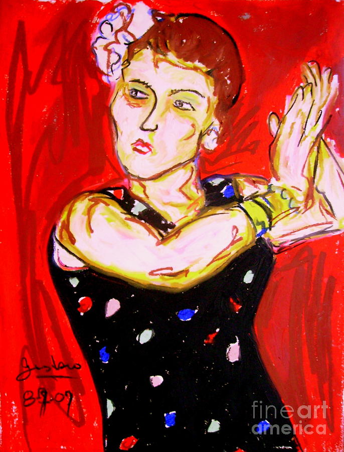 Amanda Eva Dancing 8-9-09 Painting by Gustavo Ramirez