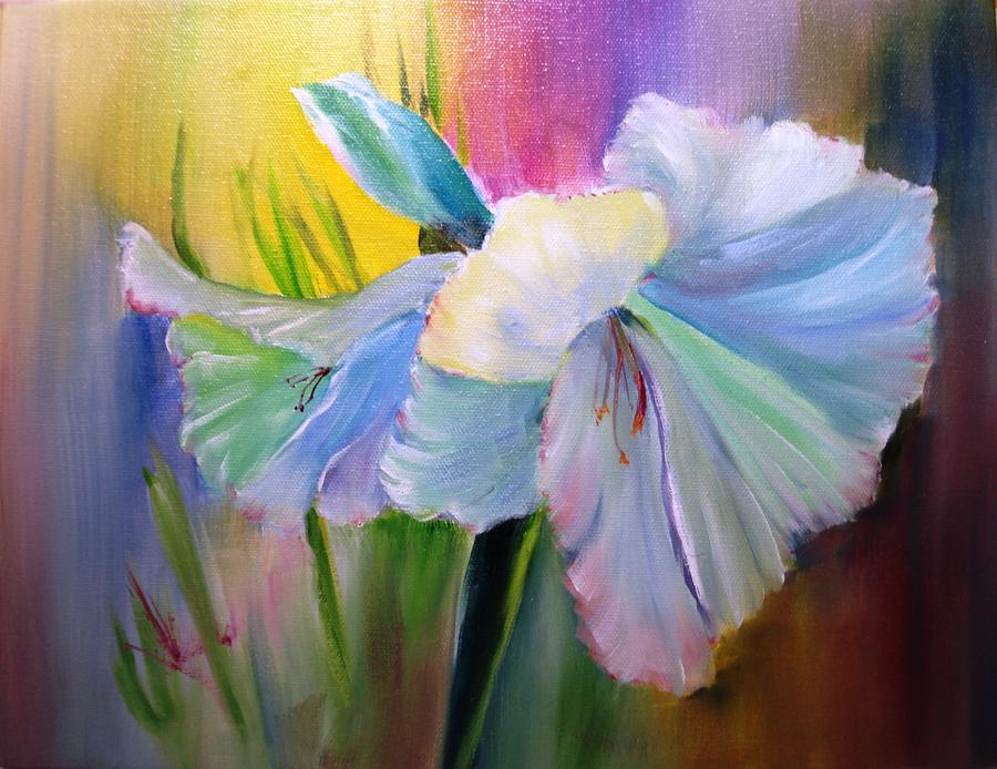 Flower Painting - Amaryllis by Larry Hamilton