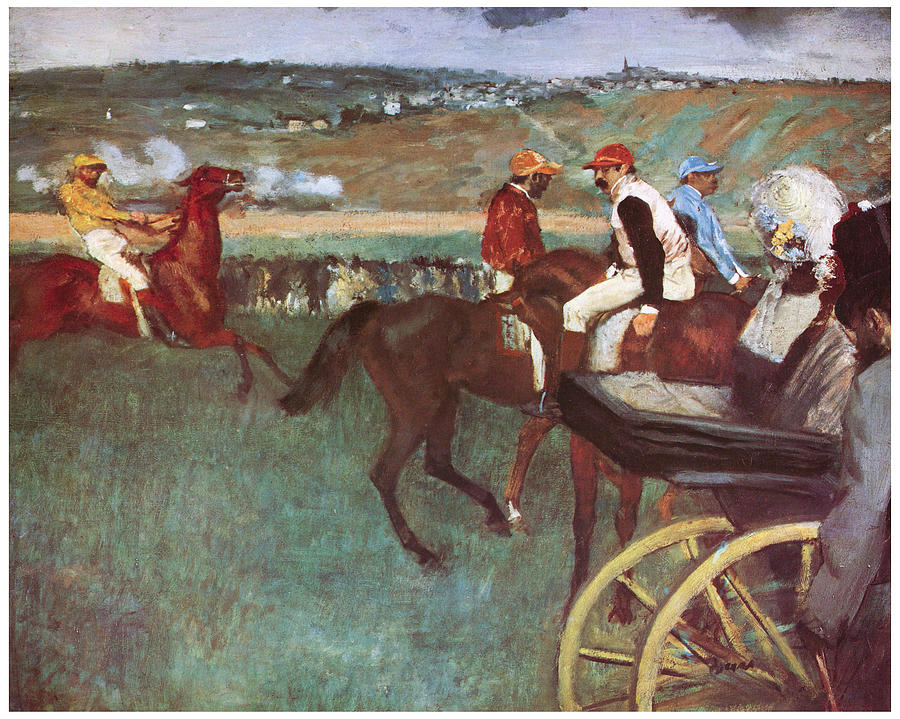 Edgar Degas Painting - Amateur Jockeys on the Course by Edgar Degas