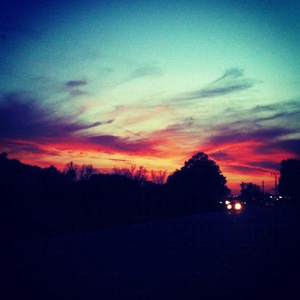 Car Photograph - #amazing #beautiful #sunset! by Seth Stringer