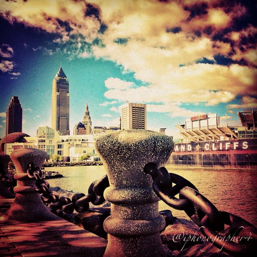 Cleveland Photograph - #amazing View Of #dowtown #cleveland by Pete Michaud