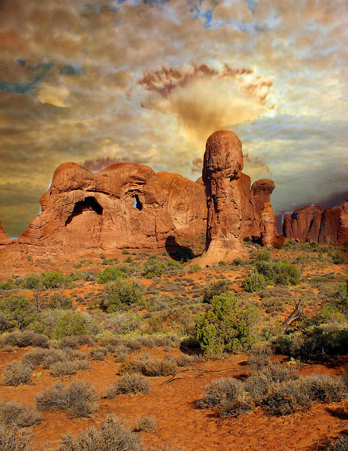 Arches National Park Photograph - Amber Arches by Marty Koch