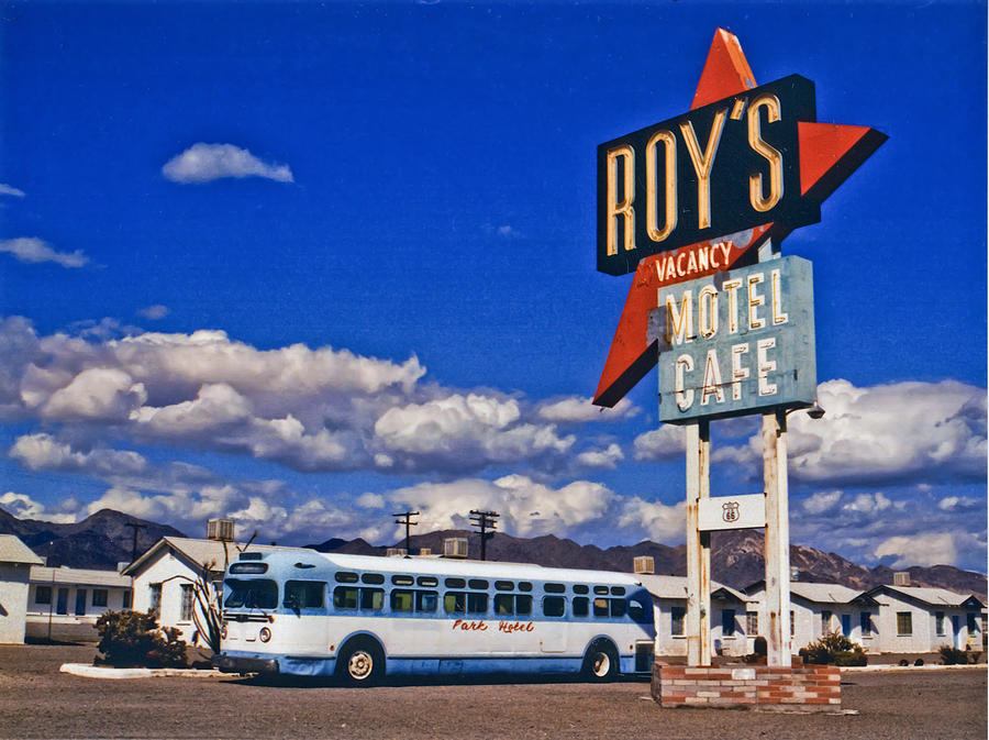 Las Vegas Photograph - Amboy Bus Close-UP by Matthew Bamberg