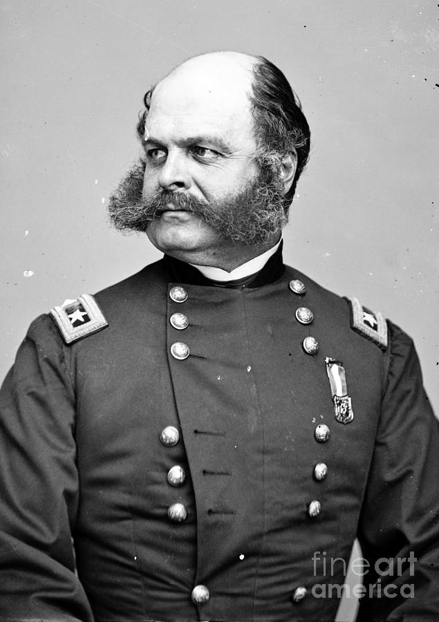 Portrait Photograph - Ambrose Burnside, Union General by Photo Researchers