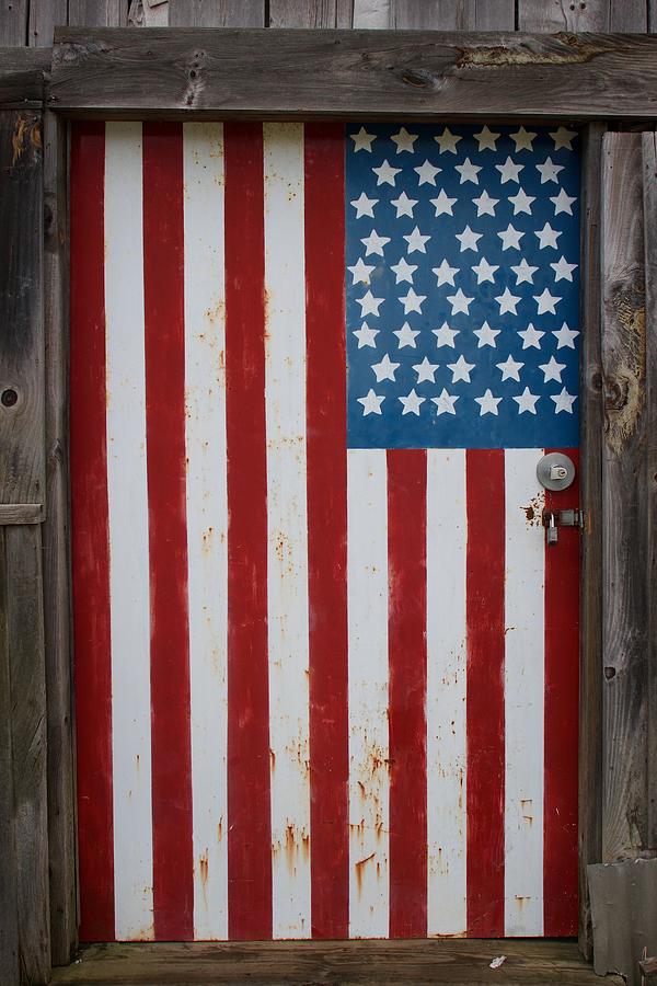 Flag Photograph - America Locked by Nathan Larson