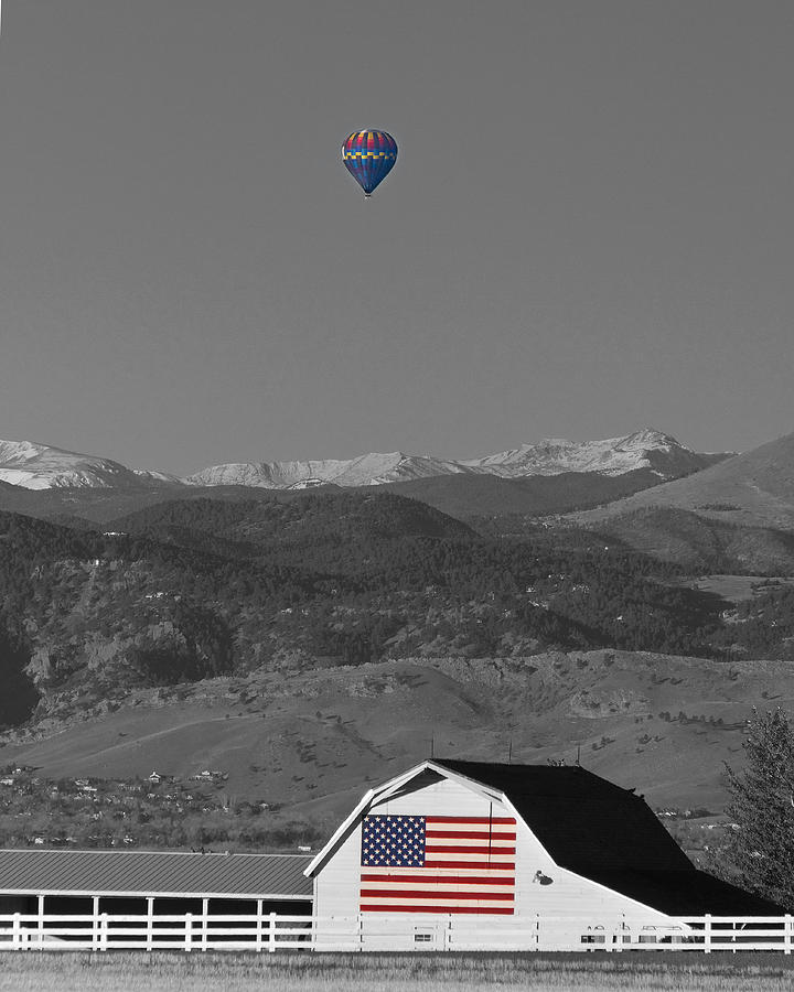 Mountain Photograph - America The Beautiful The Banner Of The Free BWSC by James BO Insogna