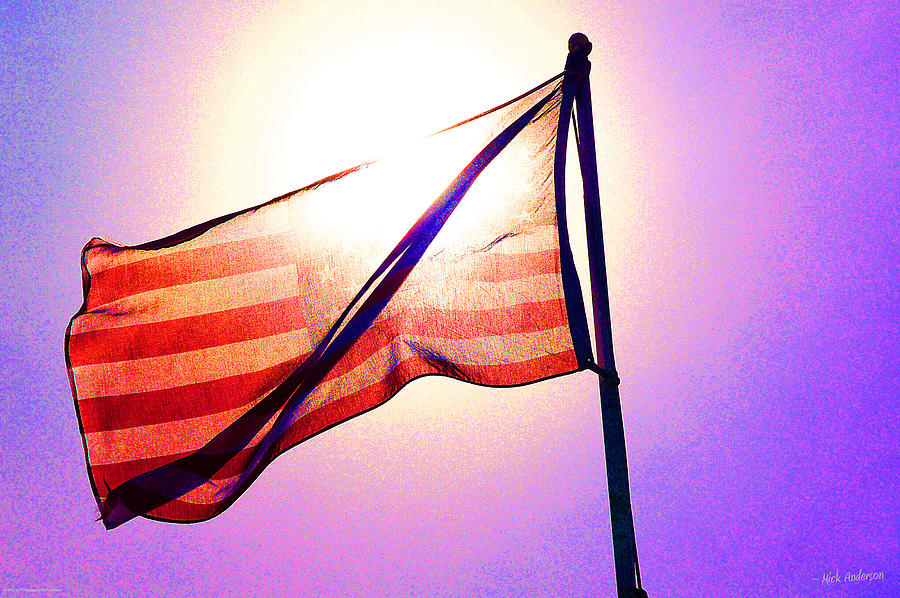 American Flag in the Sun Photograph by Mick Anderson