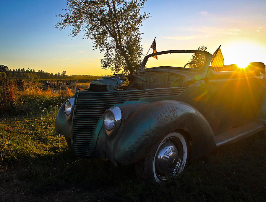 American Hot Rod Sunset Photograph by Steve McKinzie