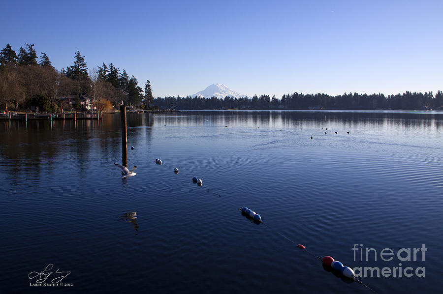 Tacoma Photograph - American Lake by Larry Keahey