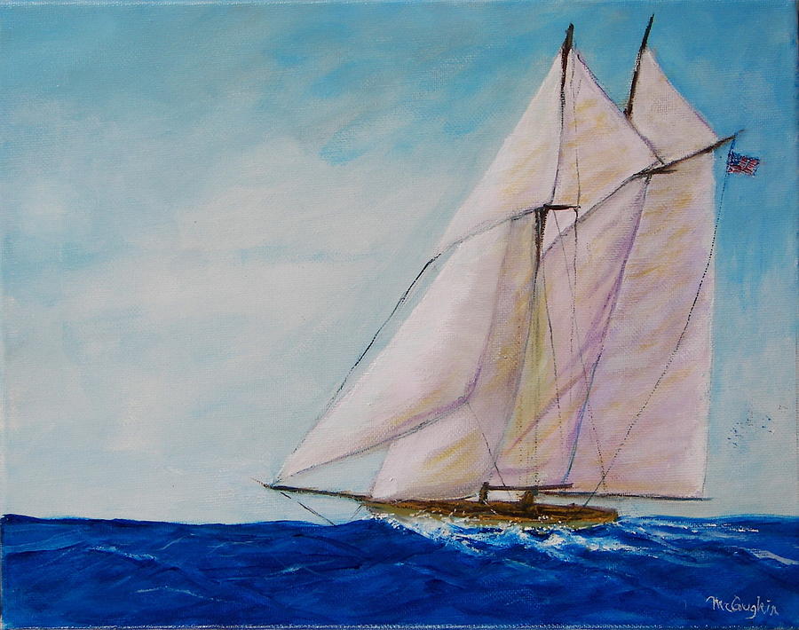 American Schooner Painting by Mike McCaughin - Pixels