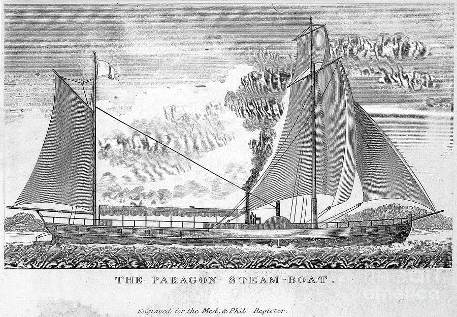 American Steamship, 1814 Photograph by Granger