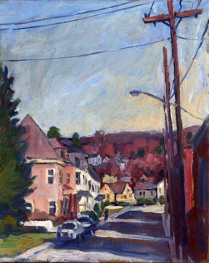 Autumn Shadows/North Adams Cityscape Painting by Thor Wickstrom