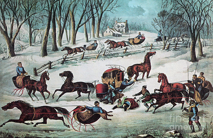 American Winter 1870 Photograph by Photo Researchers