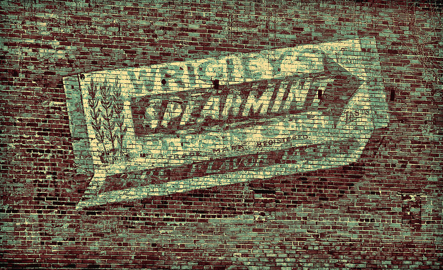 Brick Photograph - Americana Gum on Brick by Tony Grider