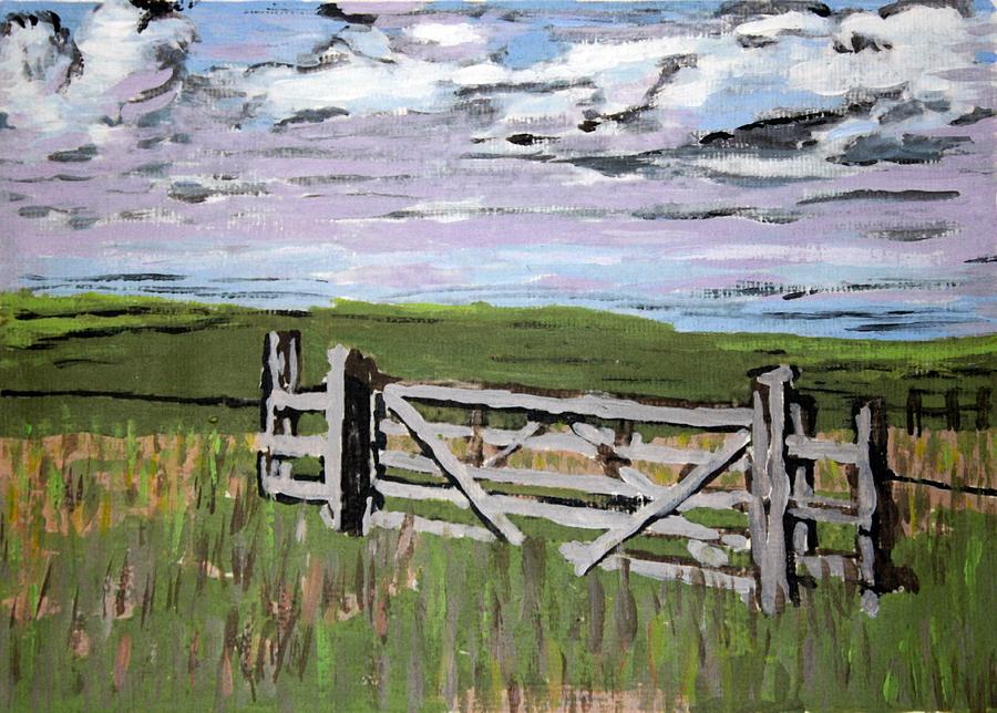Landscape Painting - Americana No.12  Gate No.11  by Sheri Parris