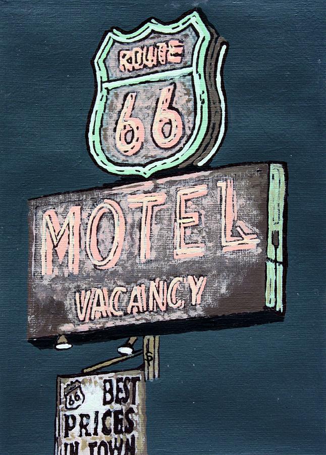 Sign Painting - Americana No.9 Route 66 No.2 by Sheri Parris