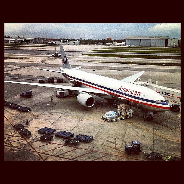 Airplane Photograph - #americanairlines #airplane #airport by Luis Alberto