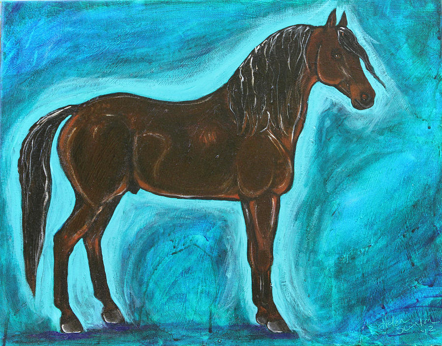 Horse Painting - Americas Son by Helen Scanlon
