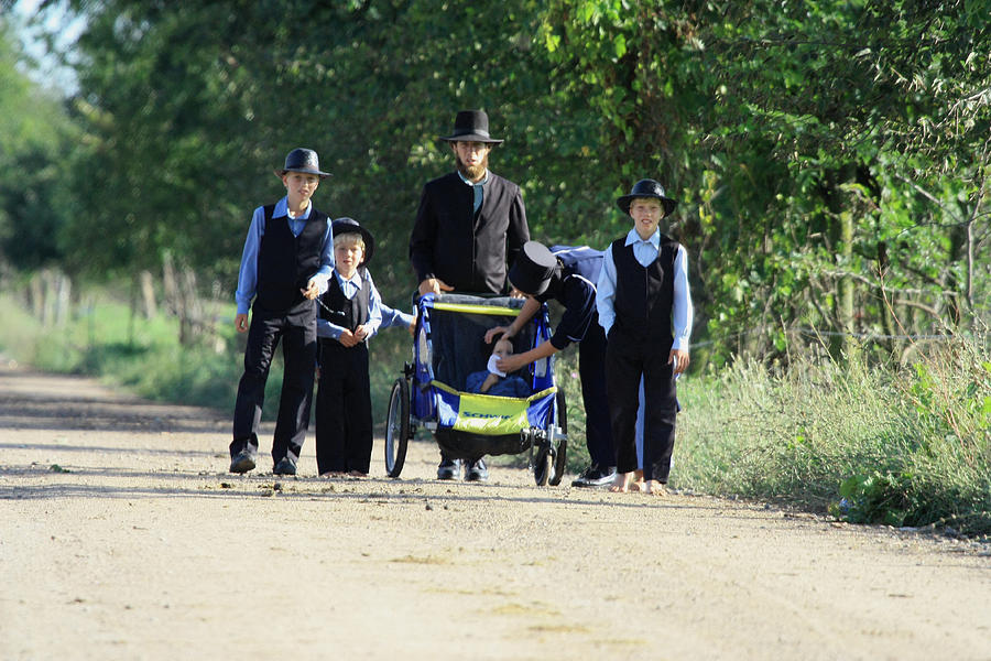 Amish Family Photograph by Dennis Pintoski