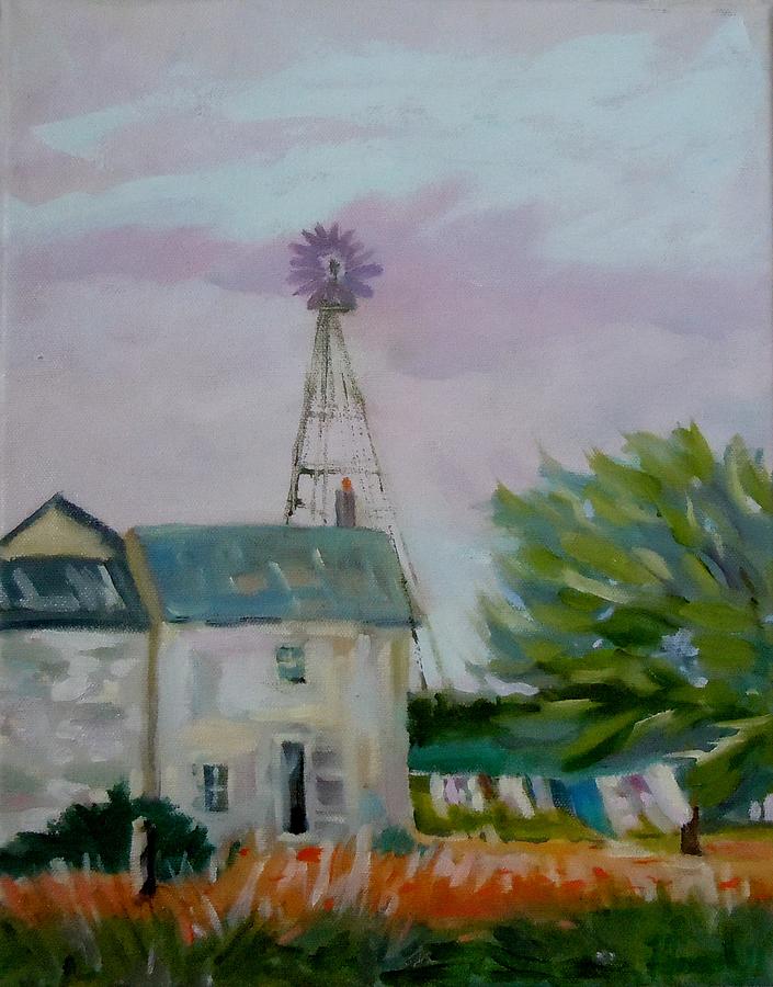 Amish Farmhouse Painting by Francine Frank