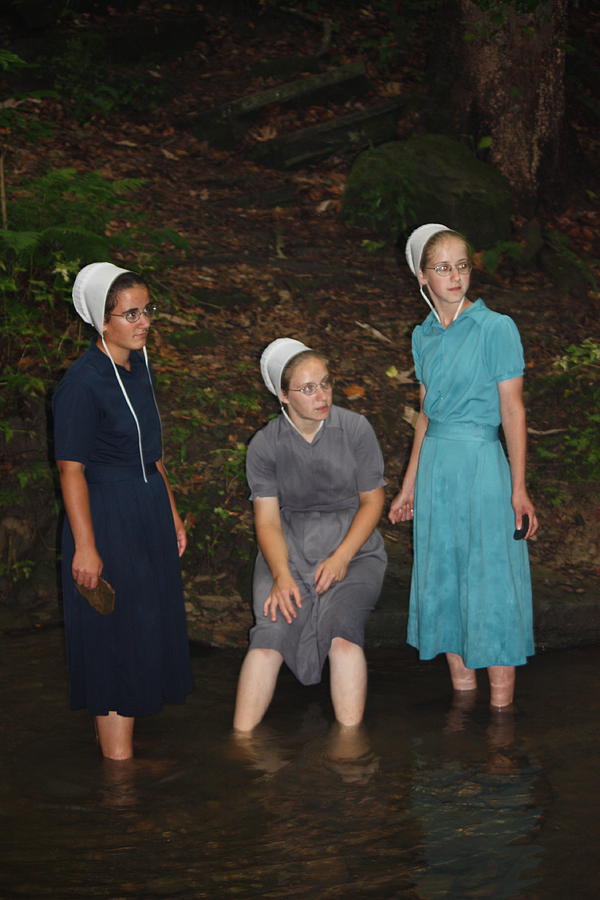 Amish Girls Photograph By Mb Matthews 