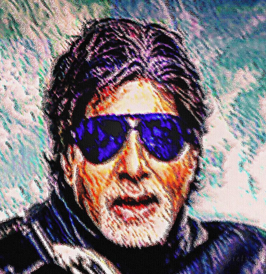 Amitabh Bachchan - God of Bollywood Painting by Piety Dsilva