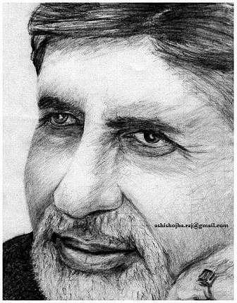 Amitabh Bachchan Pencil Sketch, Drawing, Realistic Art, 51% OFF