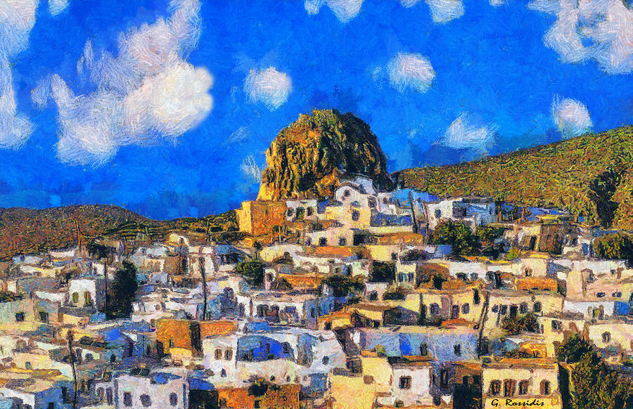 Amorgos Painting by George Rossidis