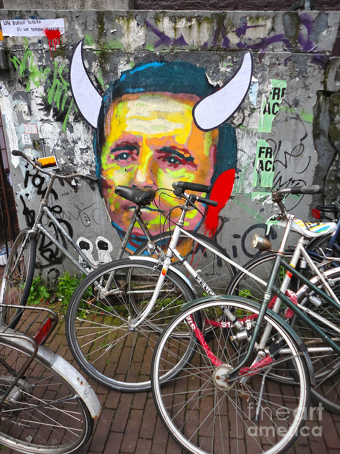Amsterdam Painting - Amsterdam Devil Graffiti by Gregory Dyer