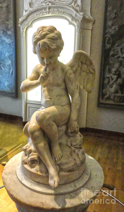 Classic Bust Photograph - Amsterdam - Rijksmuseum Cherub - 02 by Gregory Dyer