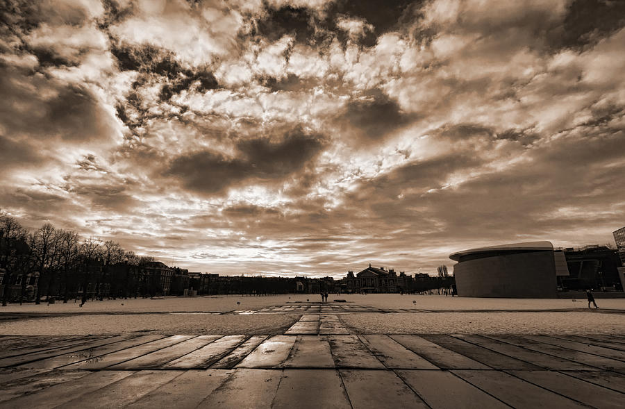 City Scapes Photograph - Amsterdam Sepia Sky by Mustafa Otyakmaz