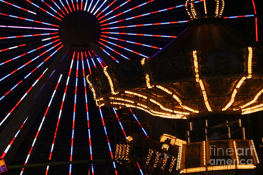 Amusements In Lights Photograph by Susan Stevenson