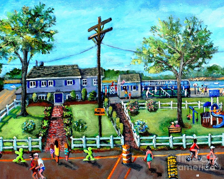 An Afternoon Day in Great Harbors Painting by Rita Brown