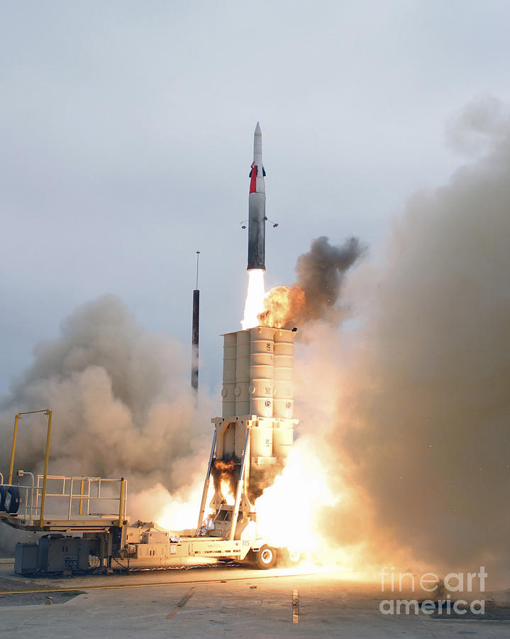 Color Image Photograph - An Arrow Anti-ballistic Missile Launch by Stocktrek Images