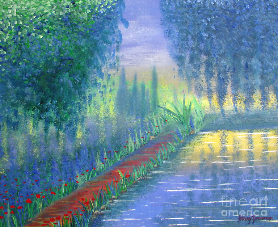 An Artists Garden Painting by Stacey Zimmerman
