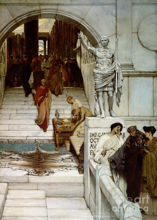An Audience at Agrippas Painting by Lawrence Alma-Tadema