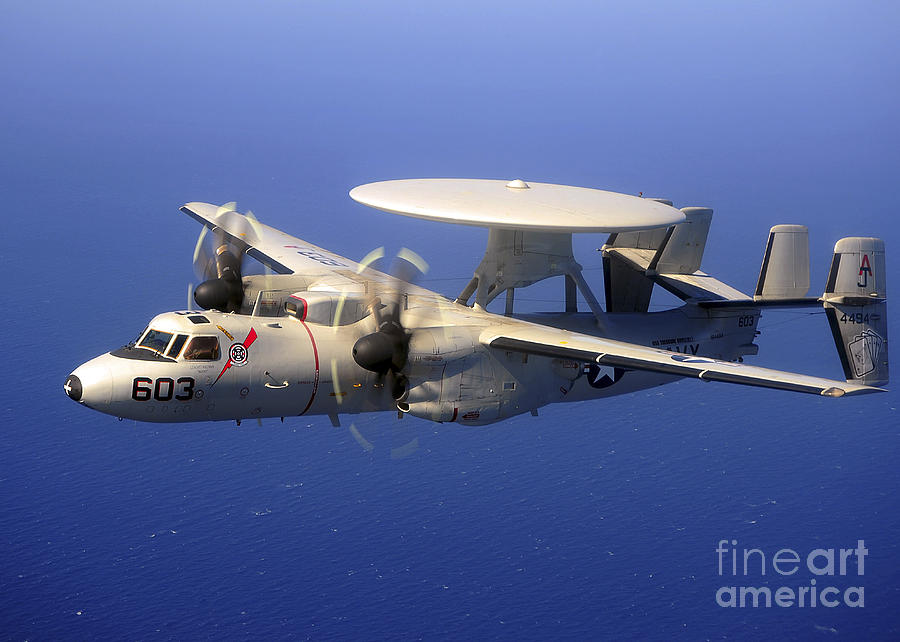 An E-2c Hawkeye Flying Over The Pacific Photograph by Stocktrek Images