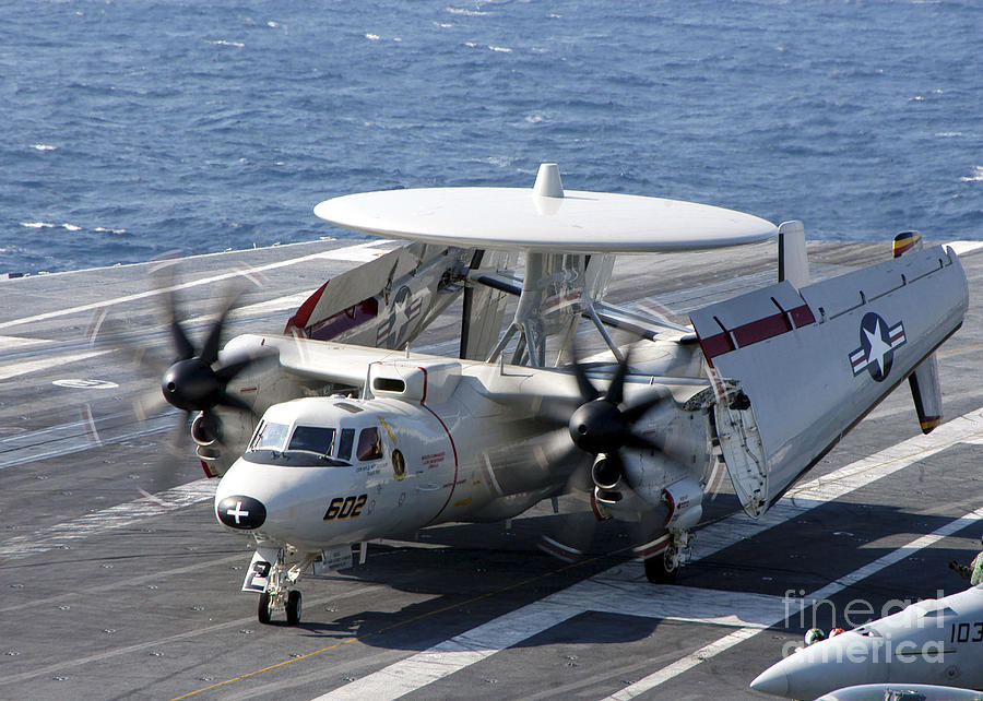 An E-2c Hawkeye Taxiing On The Flight Photograph by Stocktrek Images ...